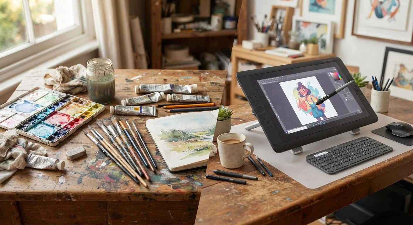 Digital Art vs. Traditional Media: What Changes and What Stays the Same