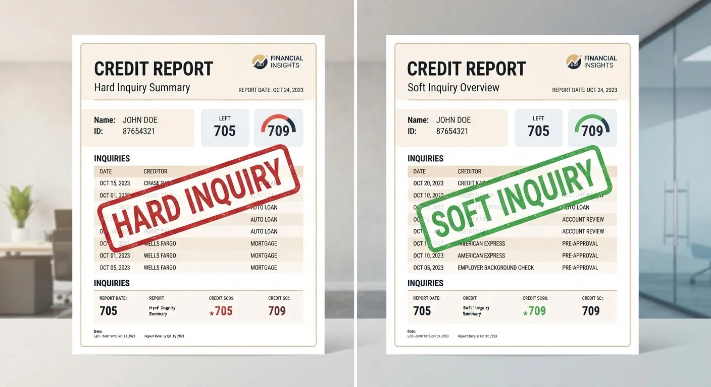 Hard Inquiries vs. Soft Inquiries on Your Credit Report