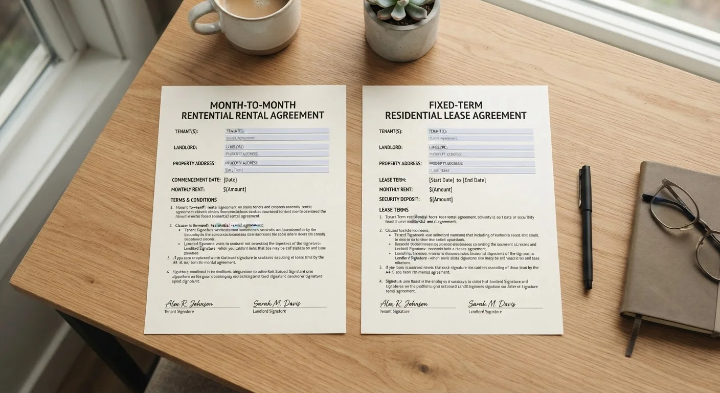 Month-to-Month vs. Fixed-Term Lease: Which Arrangement Fits Your Situation