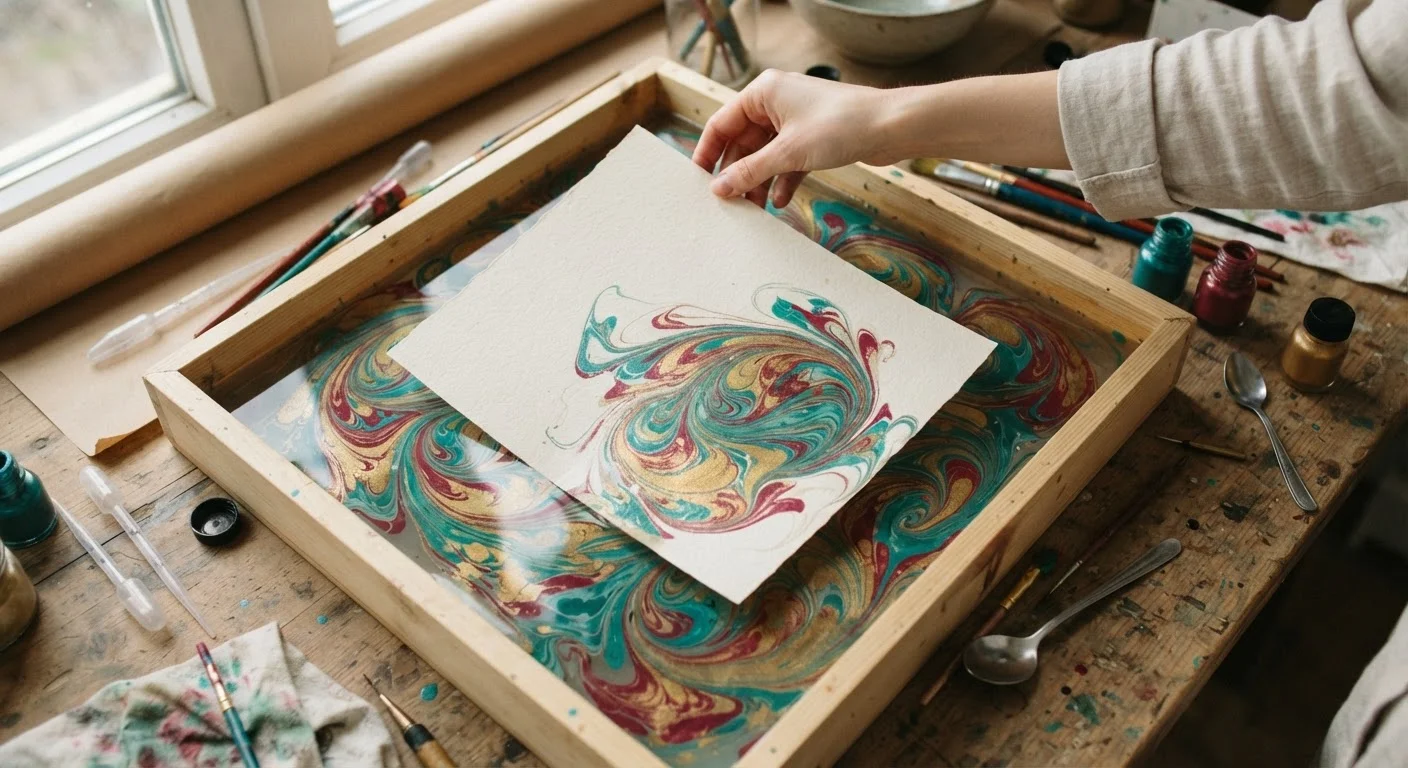 Paper Marbling: The Ancient Craft You Can Do on a Kitchen Counter