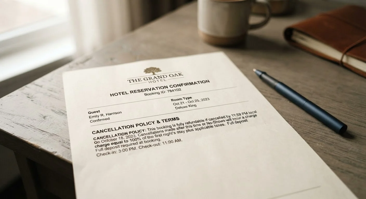 The Anatomy of a Hotel Cancellation Policy